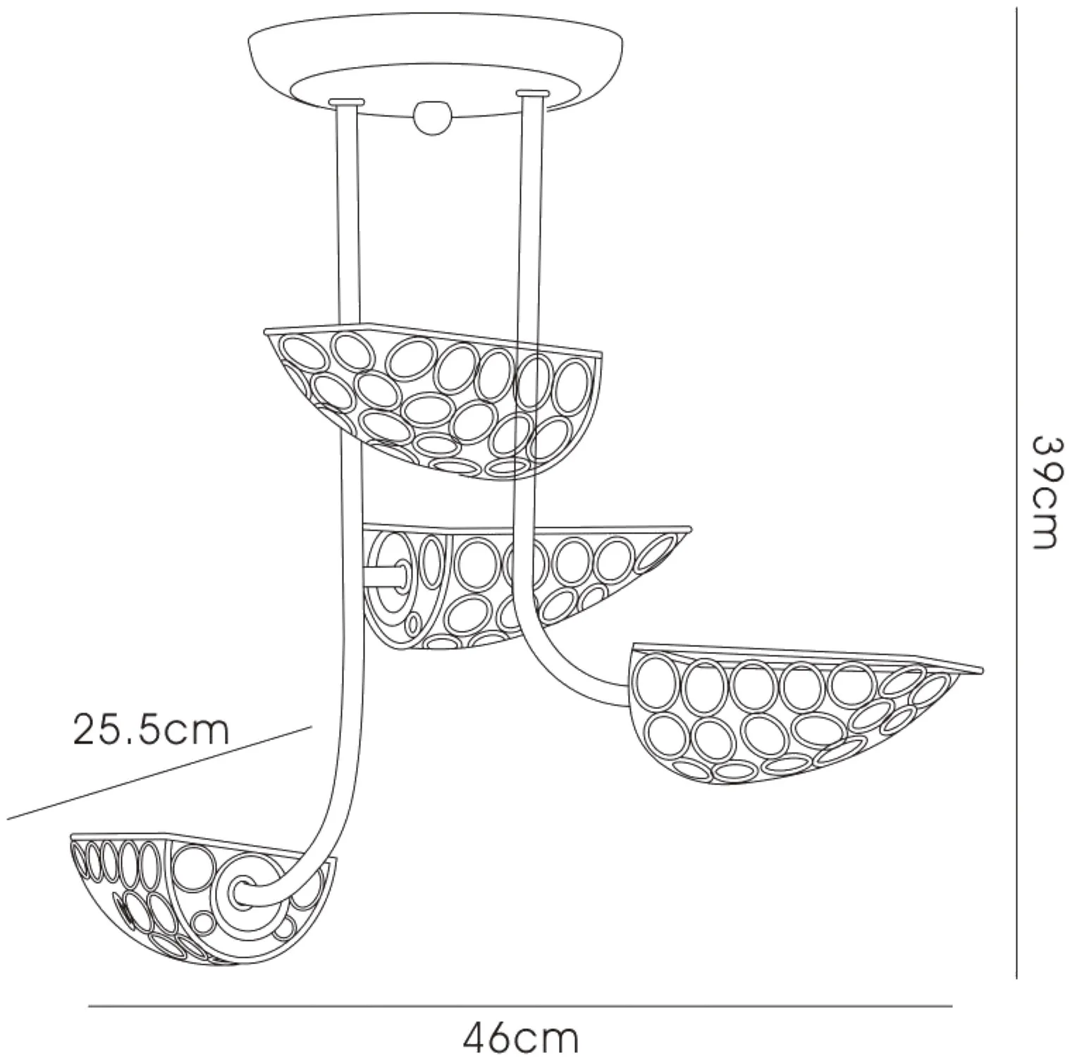 Ashton Crystal Ceiling Lights Diyas Multi Arm Crystal Fittings